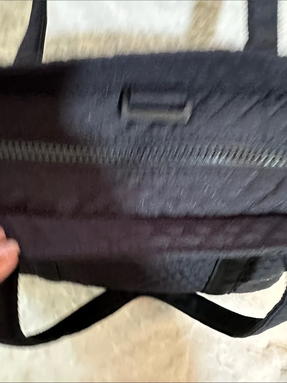 BagSmart Black Quilted Tote with Double Straps